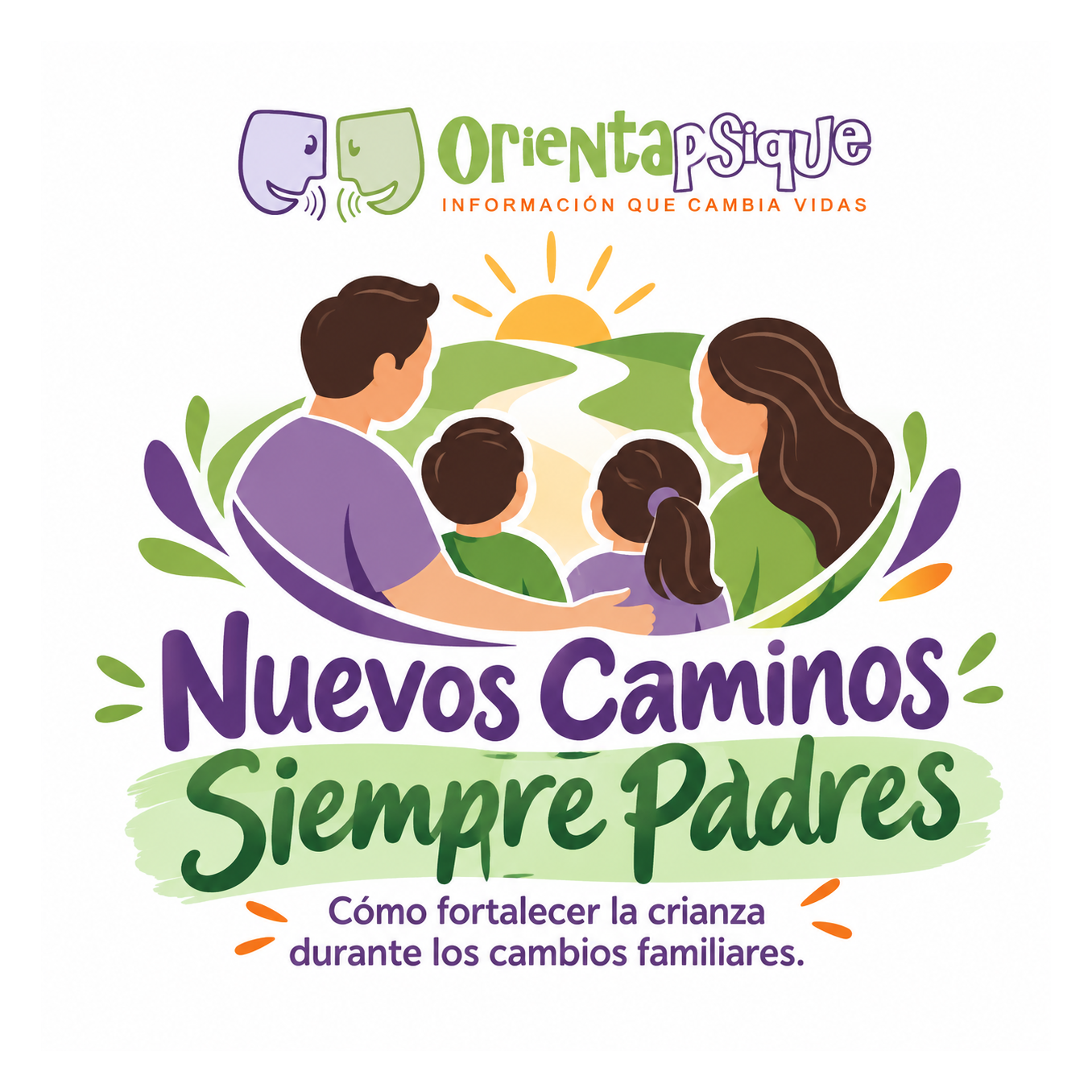Logotipo del taller Nuevos Caminos, Siempre Padres de Orientapsique
